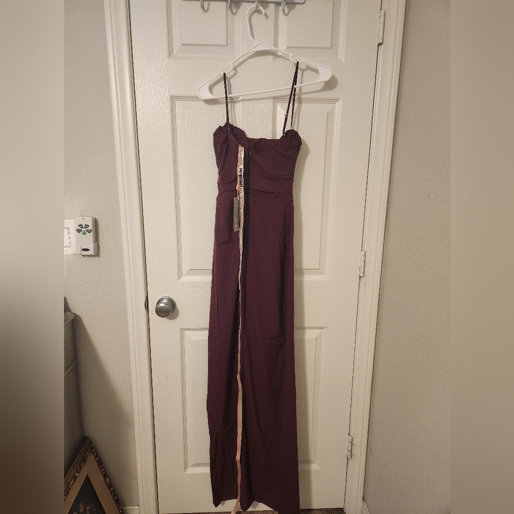 NWT $285 HOUSE OF CB LANI MERLOT CORSET MAXI DRESS SZ SMALL - Picture 8 of 8